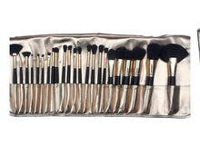 Load image into Gallery viewer, BB&amp;W Cosmetics - Gold 24 Brush set with bag