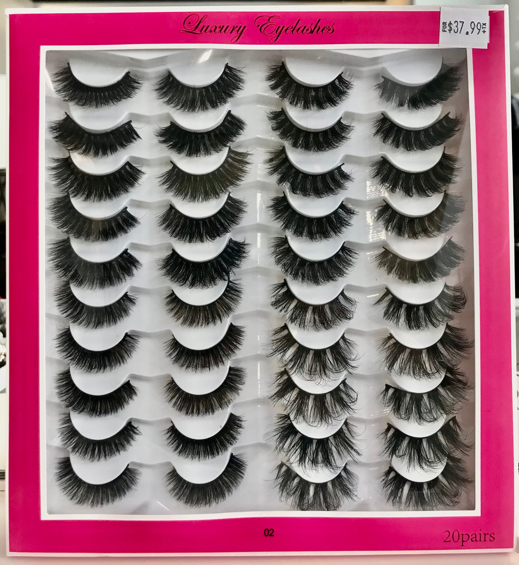 Luxury Eyelashes 02 - 20 Pairs