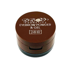 Eyebrow powder and gel dark brown