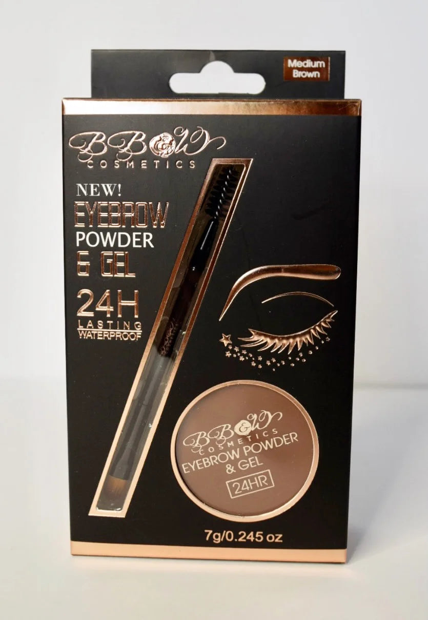 Eyebrow powder & gel medium brown